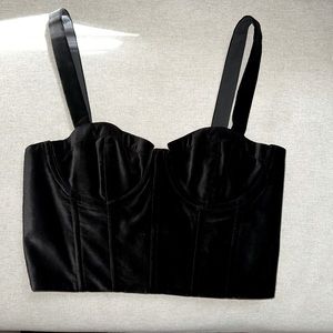 Alice and Olivia - Black velvet corset top